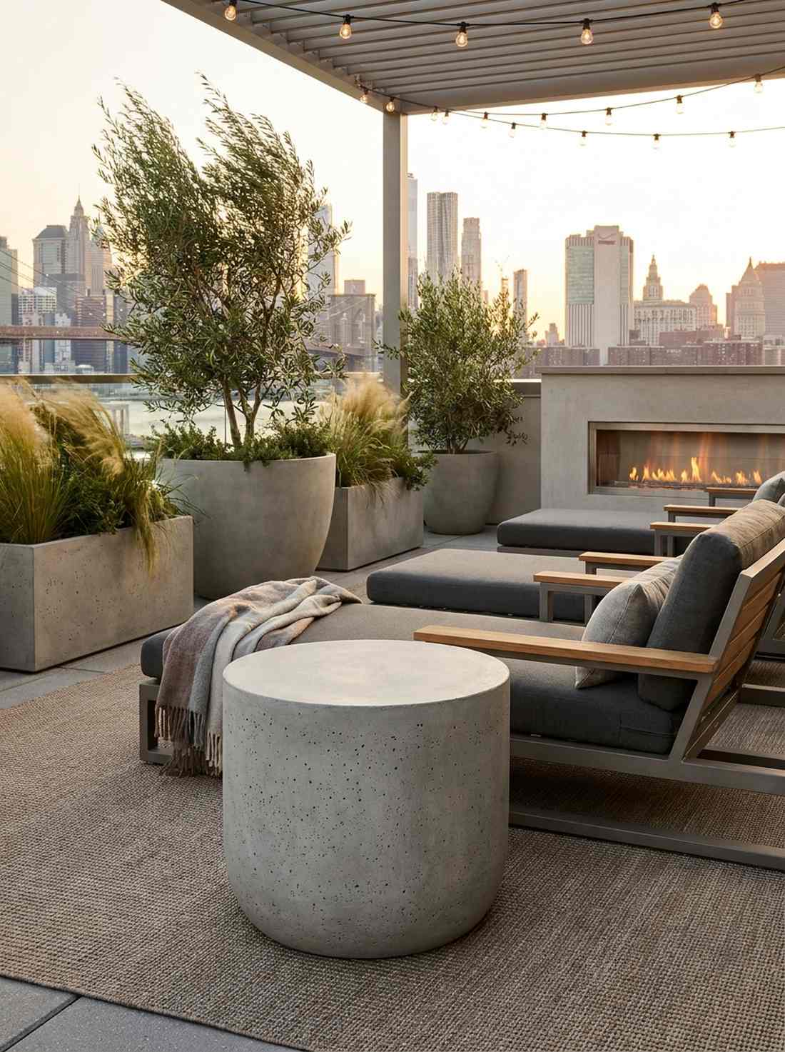 concrete composite dining table