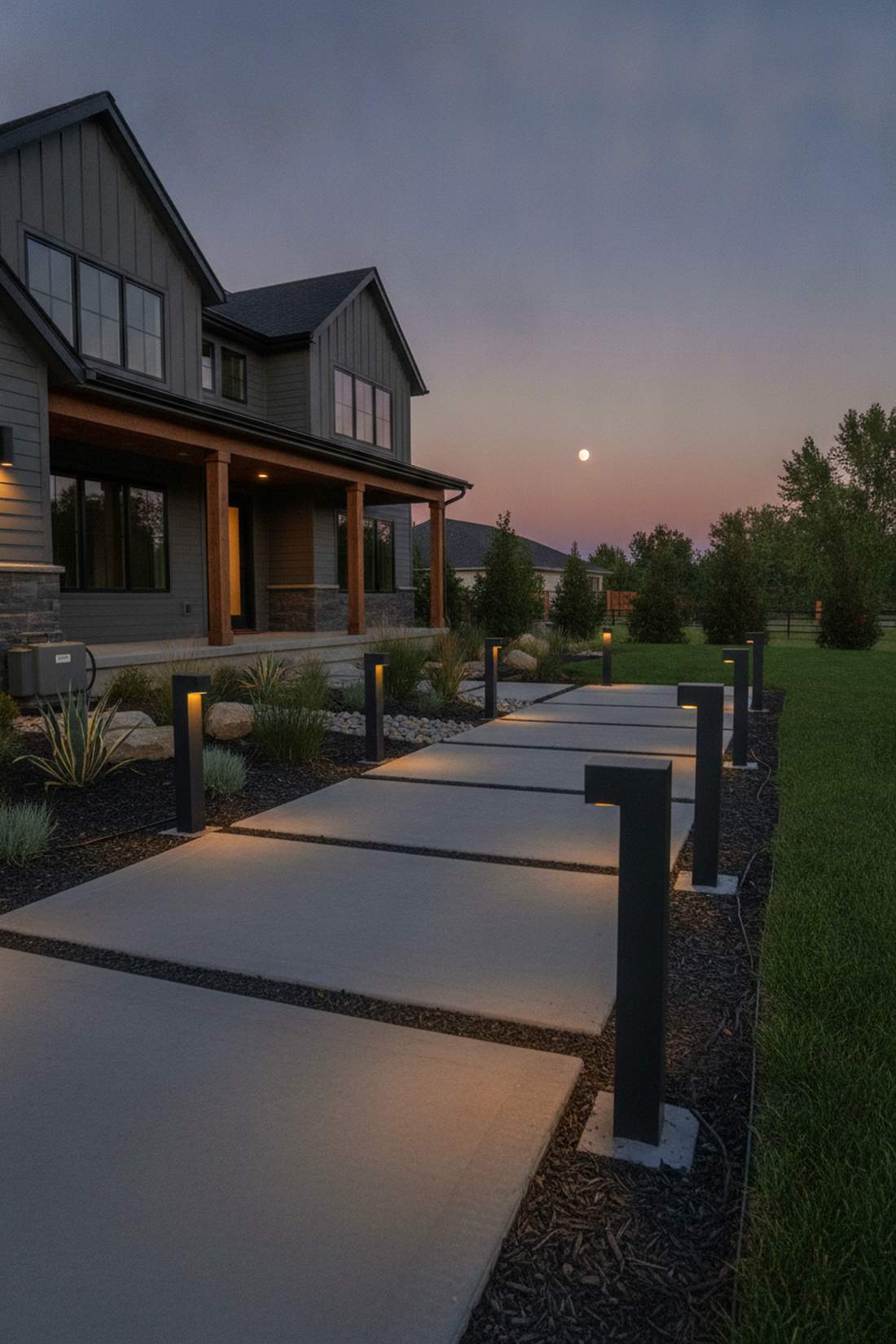 contemporary square bollards
