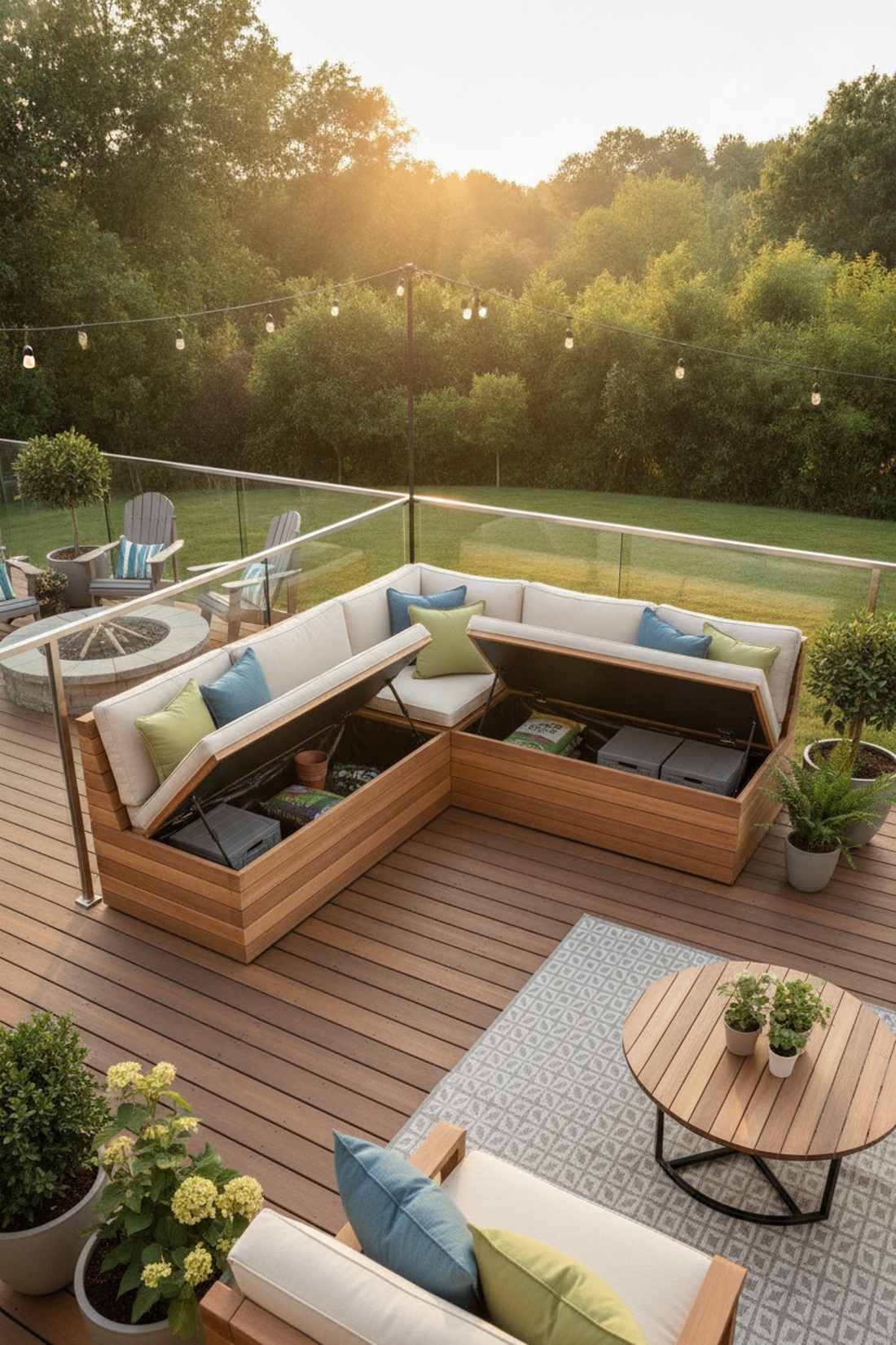 corner bench with hidden storage