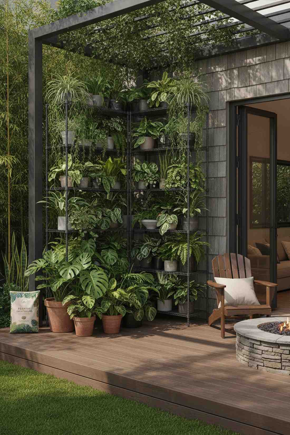 corner shelving unit jungle