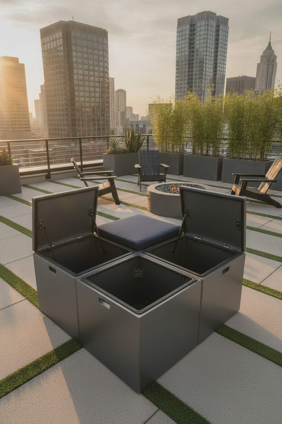 cube seating with hidden storage