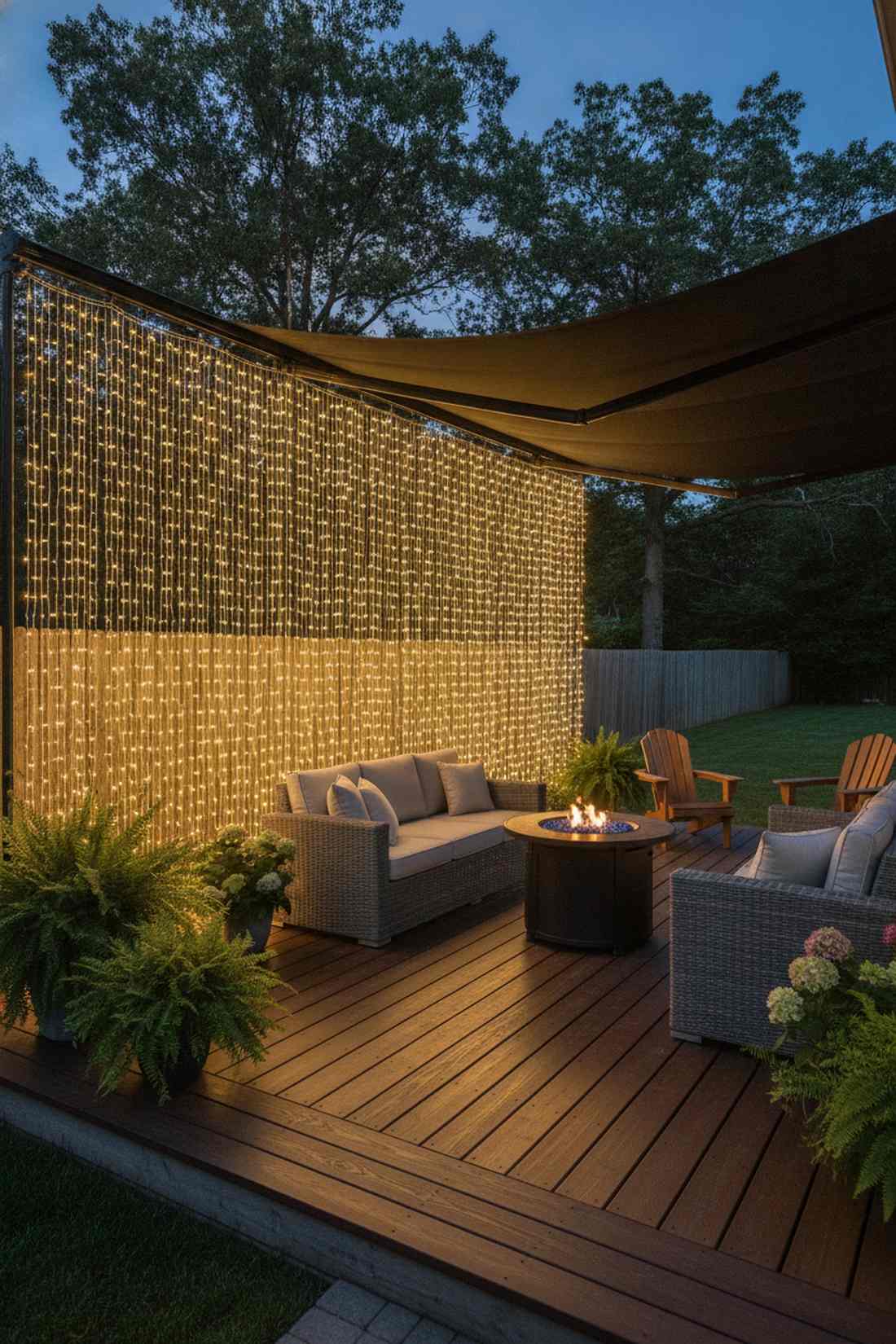 curtain waterfall effect