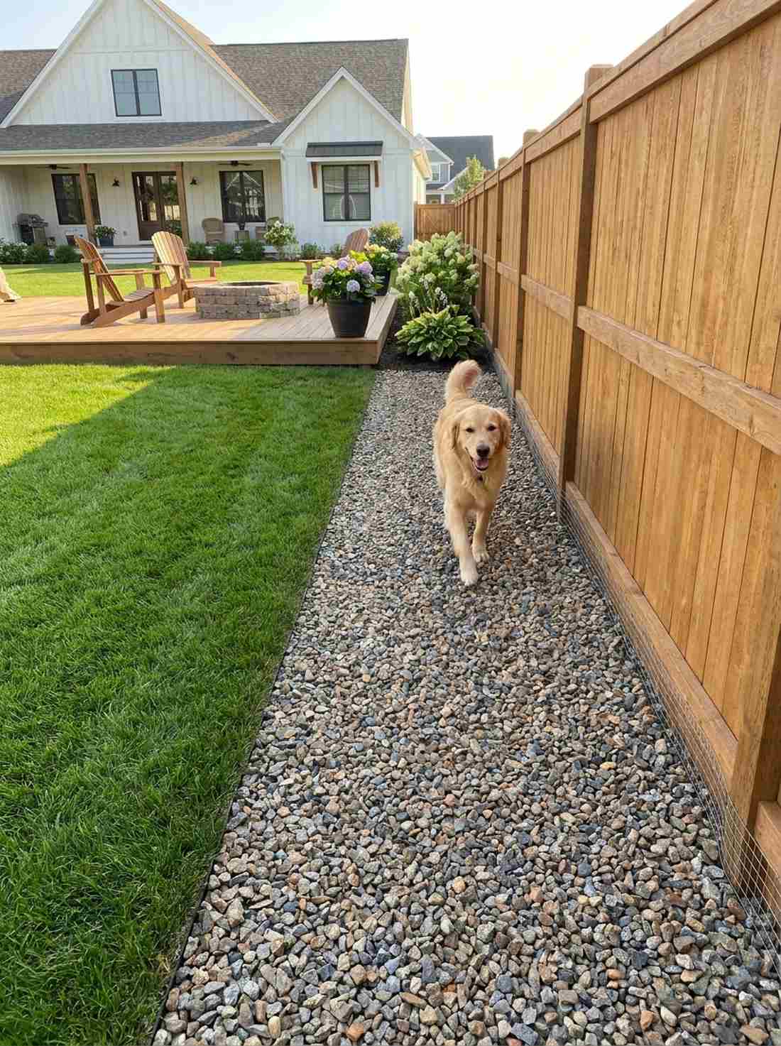 dog run perimeter path