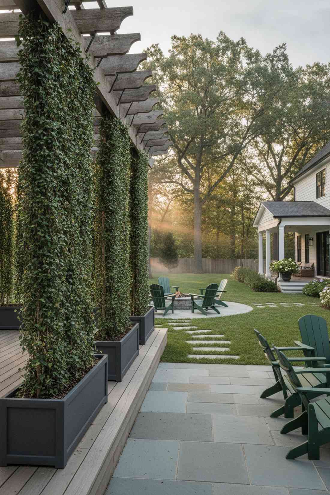 english ivy vertical ribbons