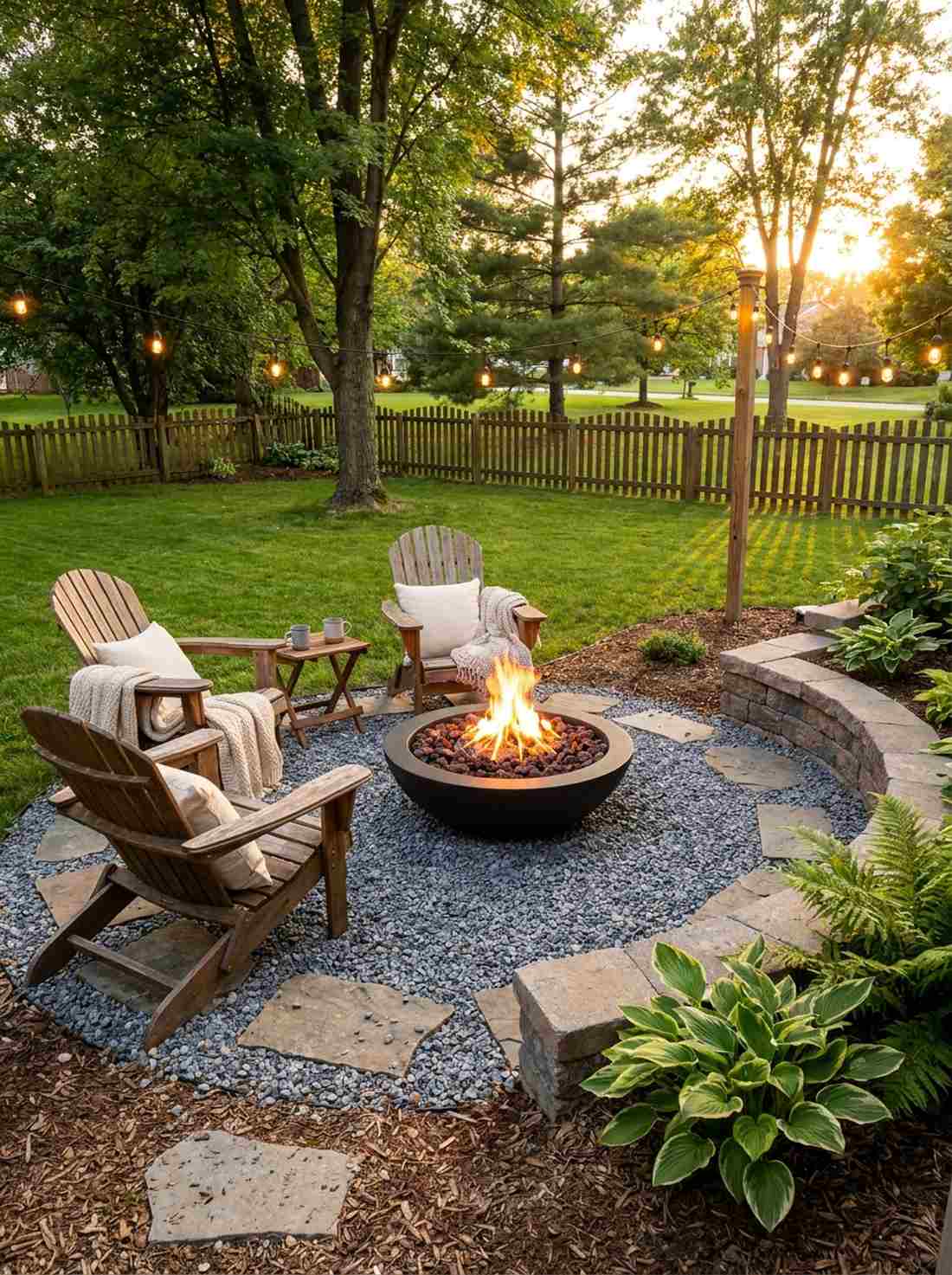 fire bowl reflection corner