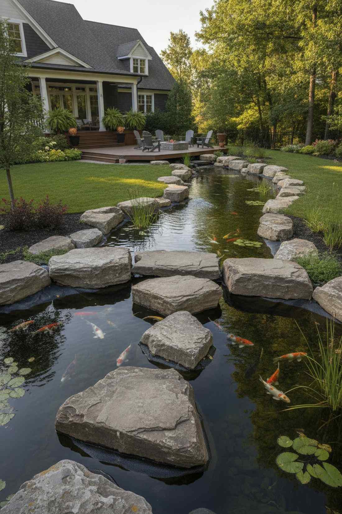 flat boulder water crossing