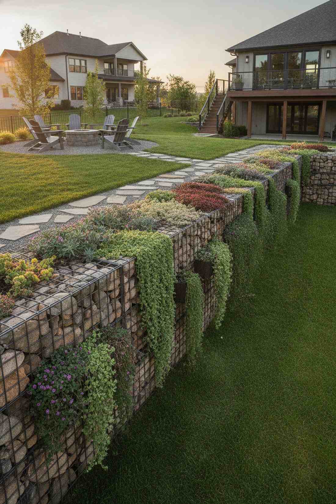 gabion wall planters