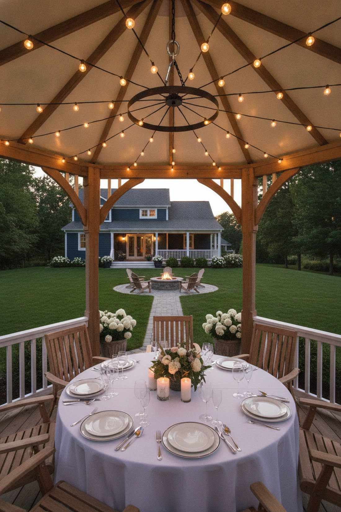 gazebo chandelier strings