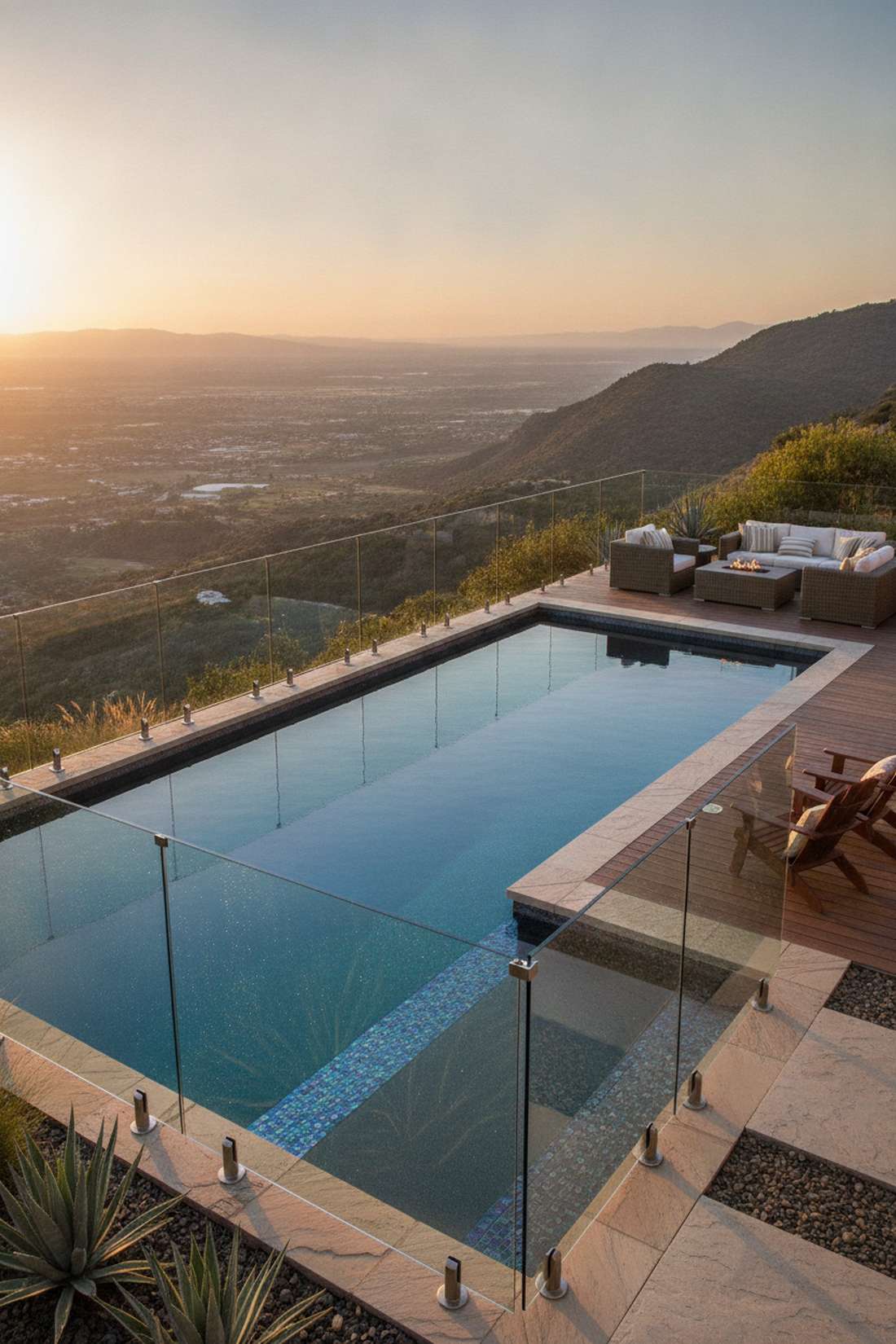 glass walled swimming pool enclosures