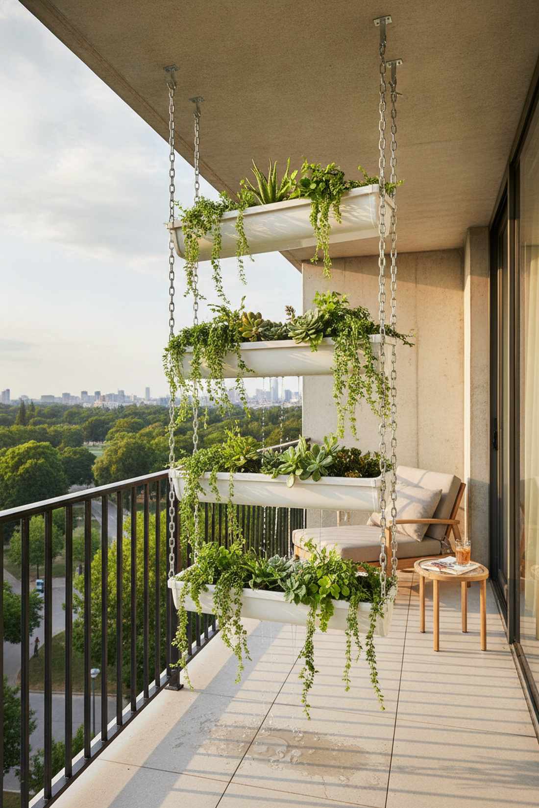 hanging gutter cascades