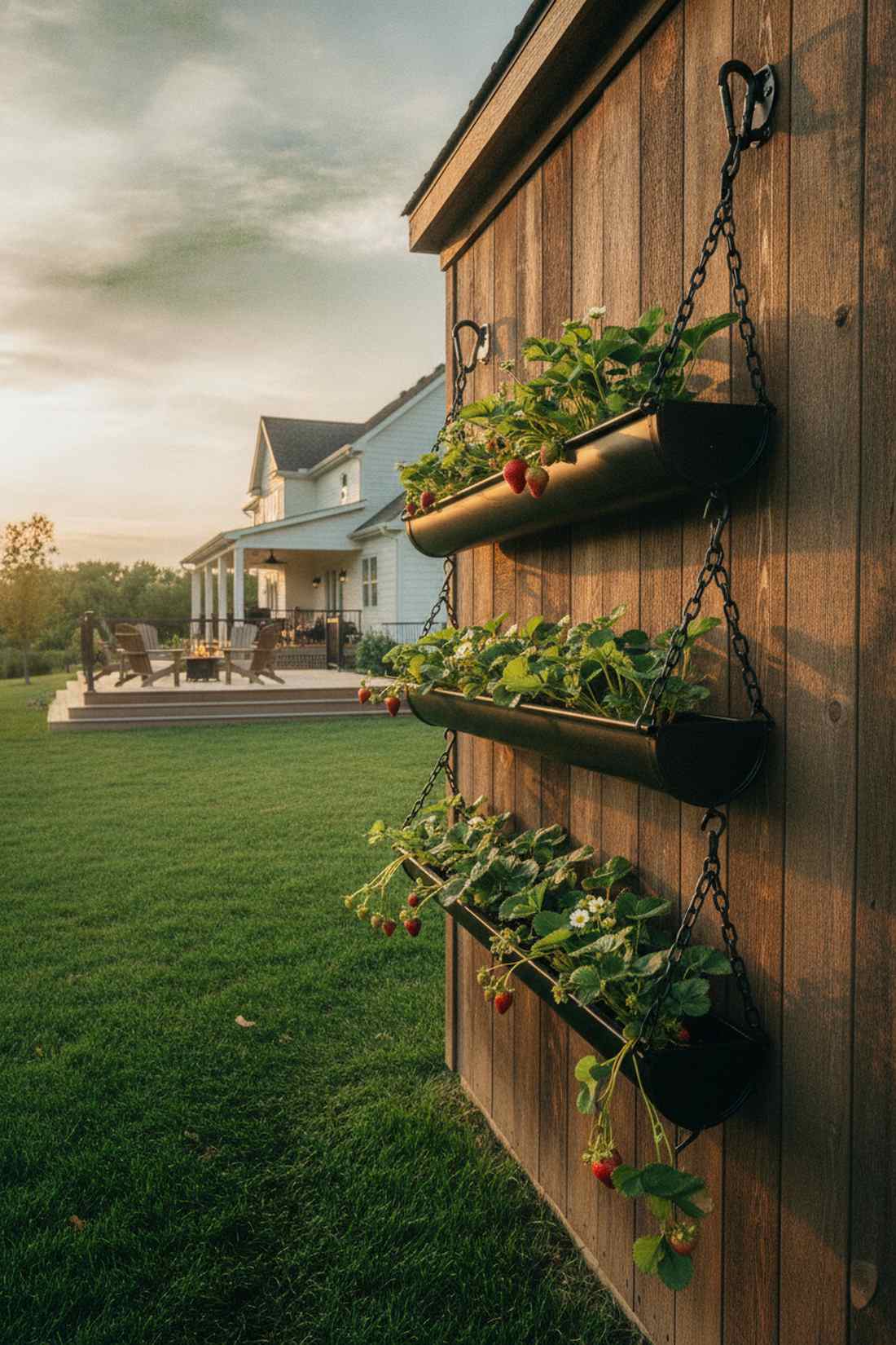 hanging gutter gardens