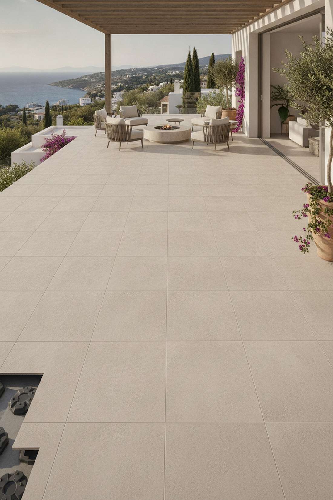 large format tile repetition