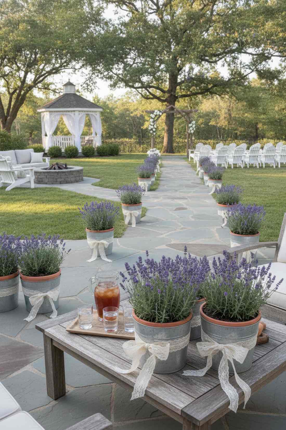 lavender pot clusters