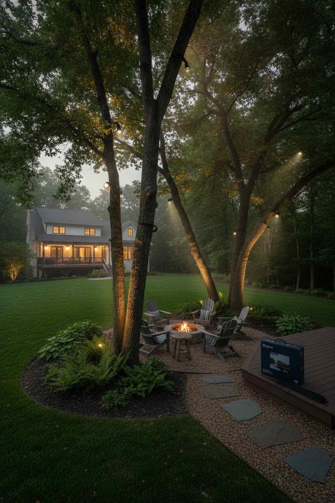 layered height downlighting