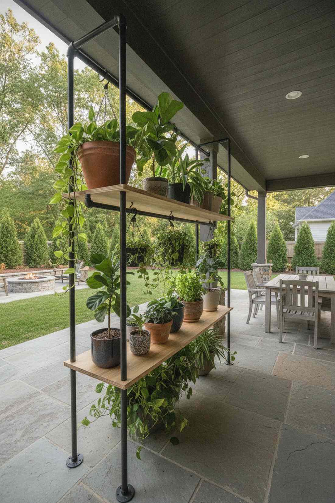 mixed material hanging bar rack
