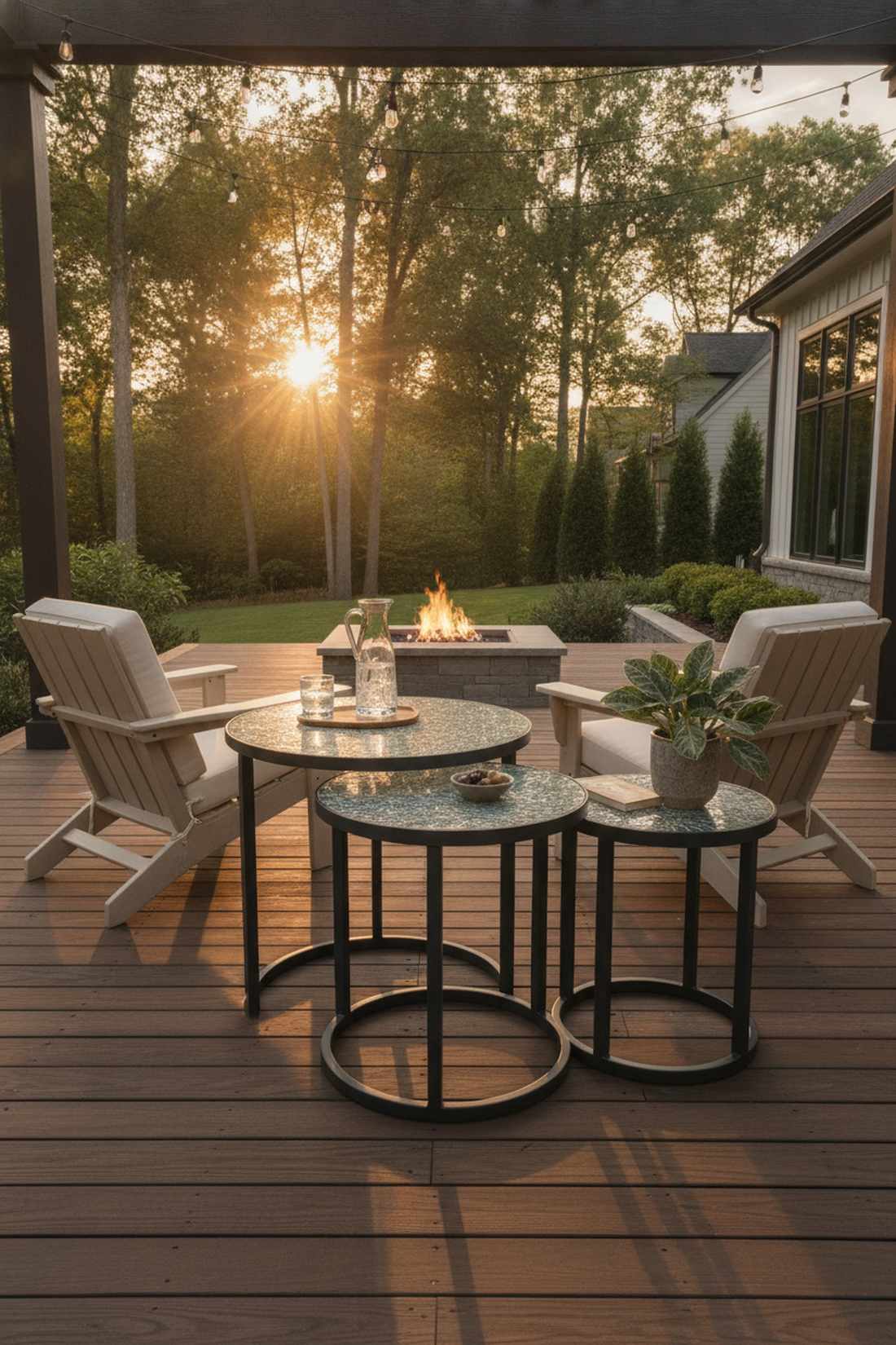 nesting bistro table trio
