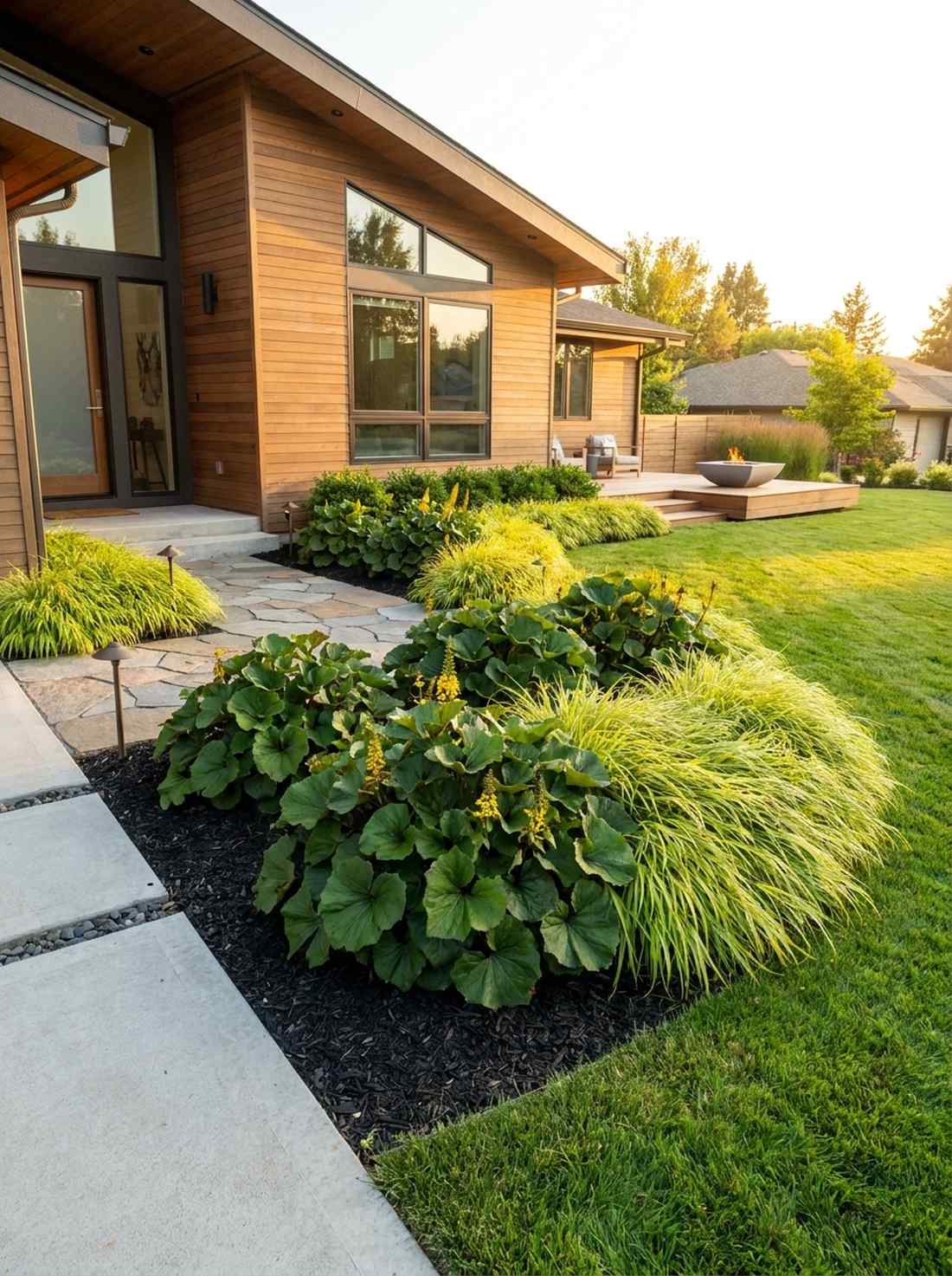 ornamental grass broad leaf combos