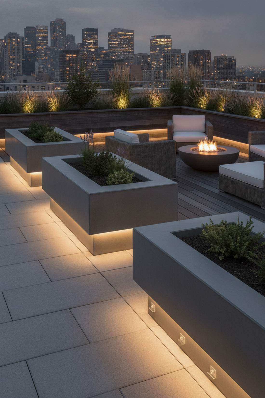 planter box perimeter lighting