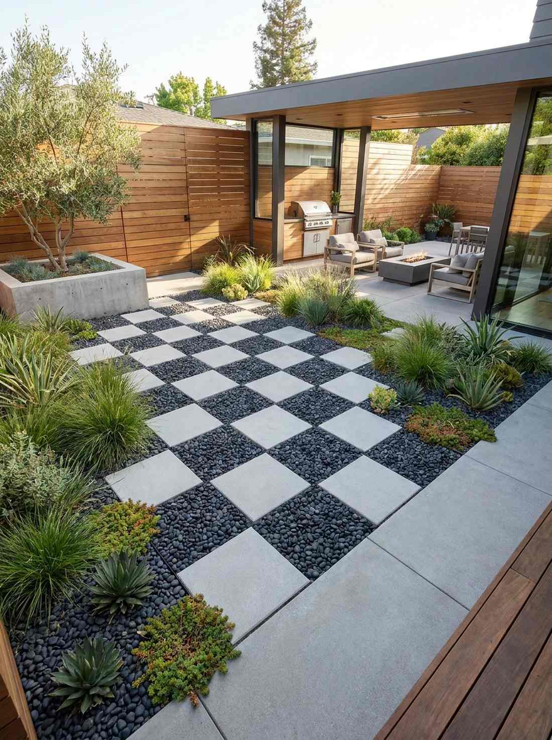 rectangular grid pattern