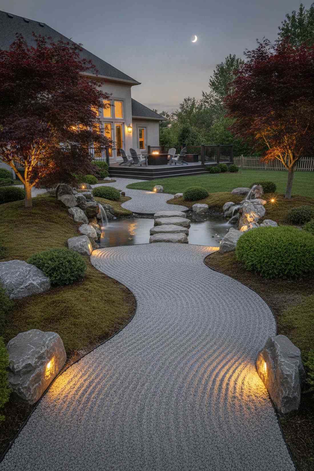 river stone bollards