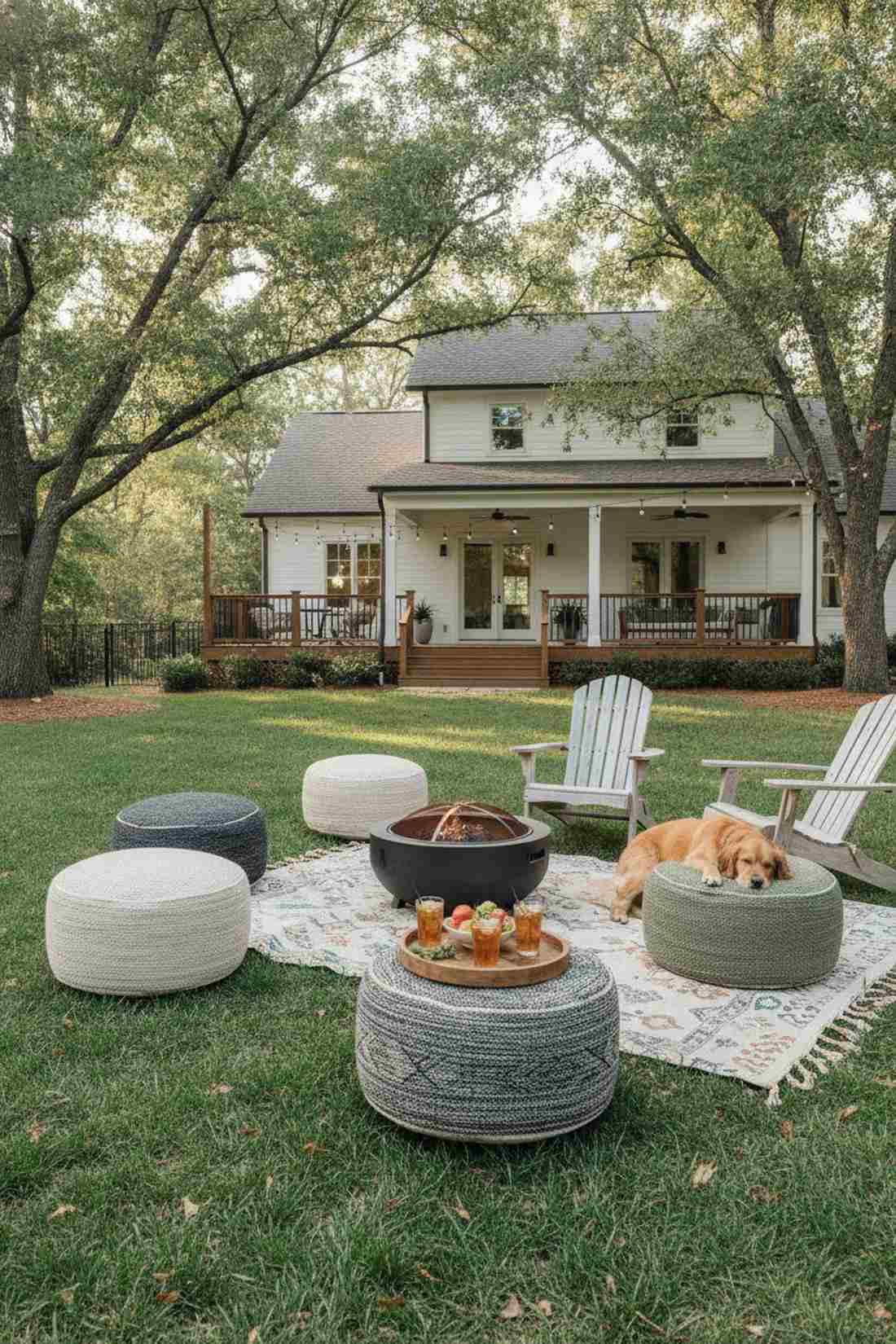 round pouf ottomans