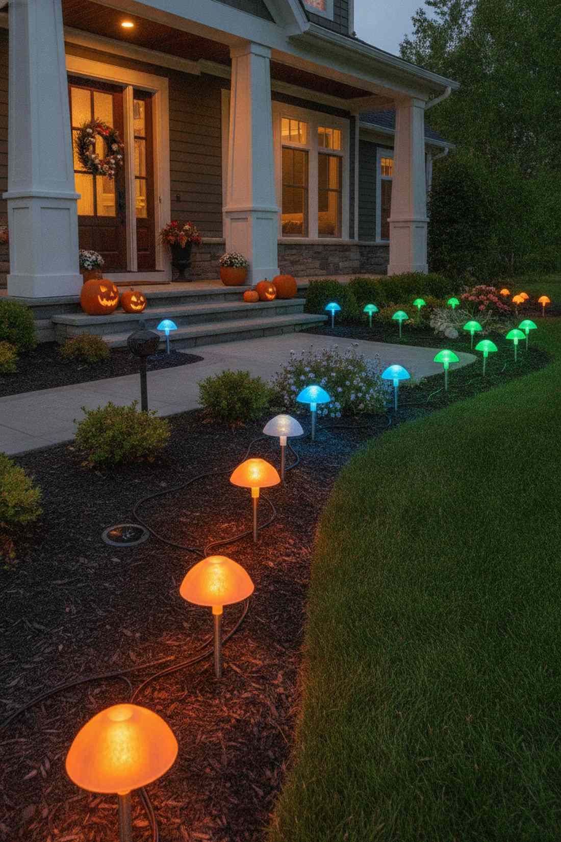 seasonal color setting mushrooms