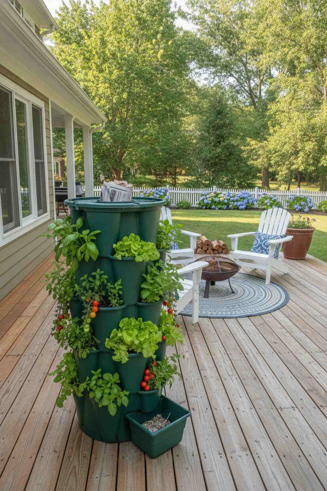 six foot freestanding container rack