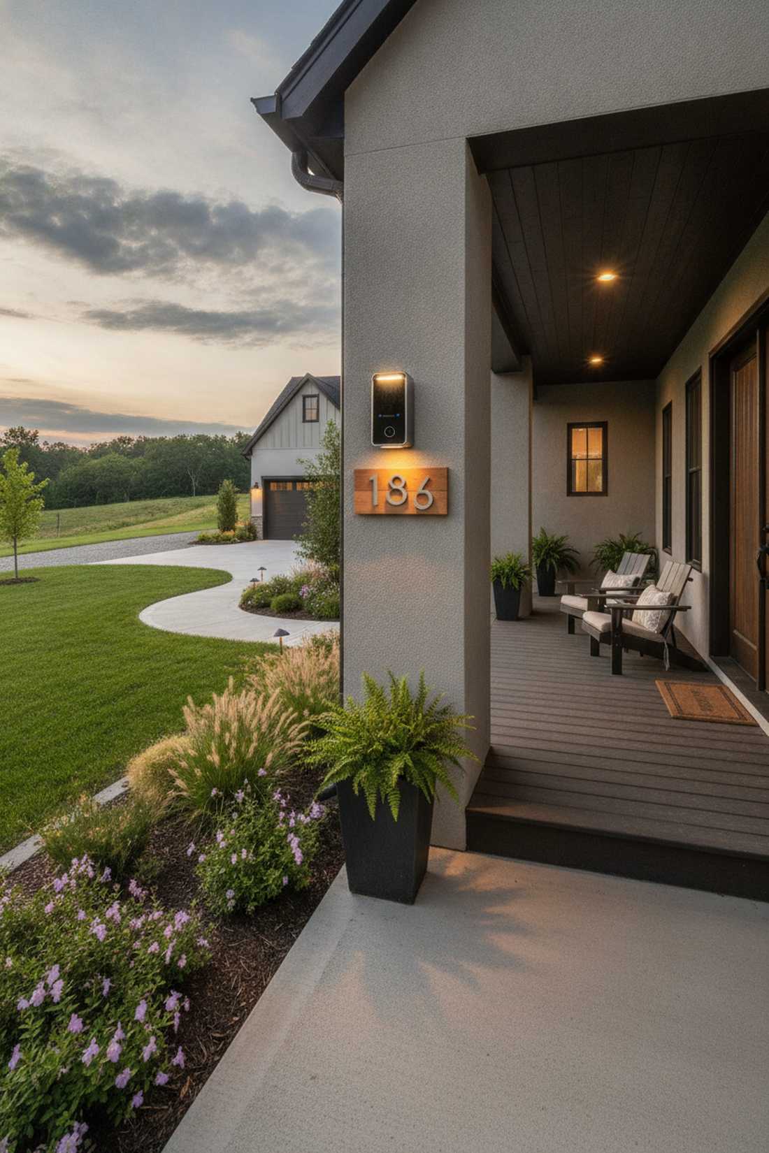 smart video doorbell with integrated floodlights