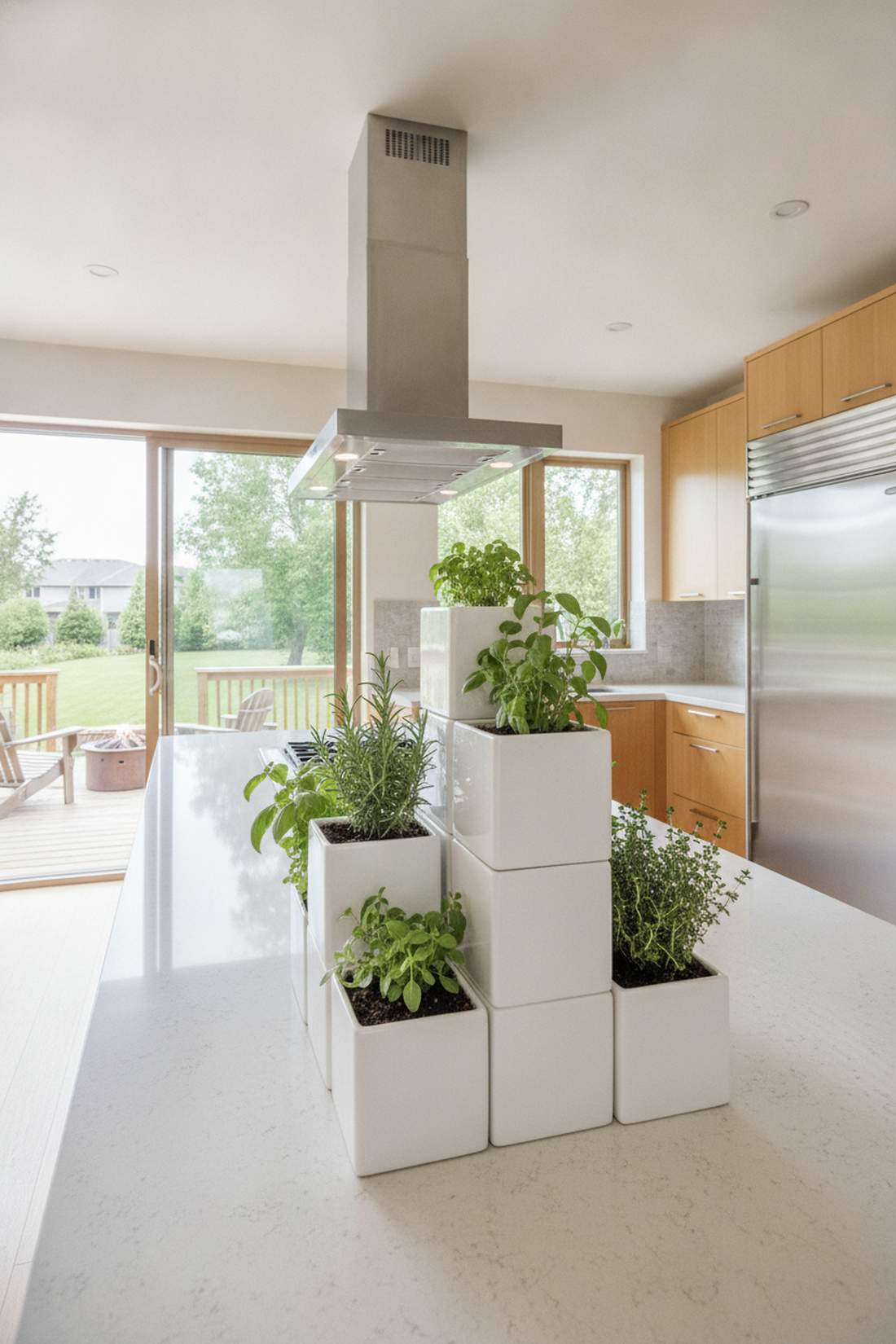stackable ceramic cube planters