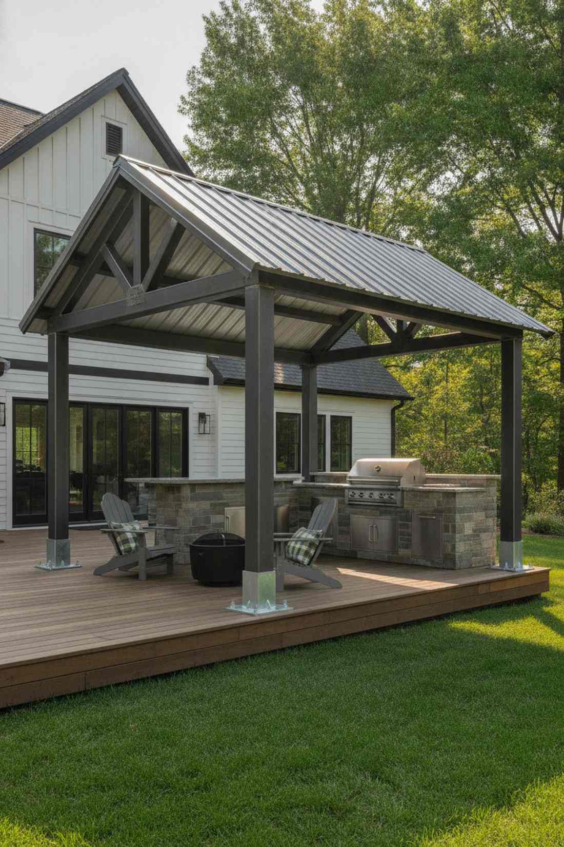 steel frame standing seam roof