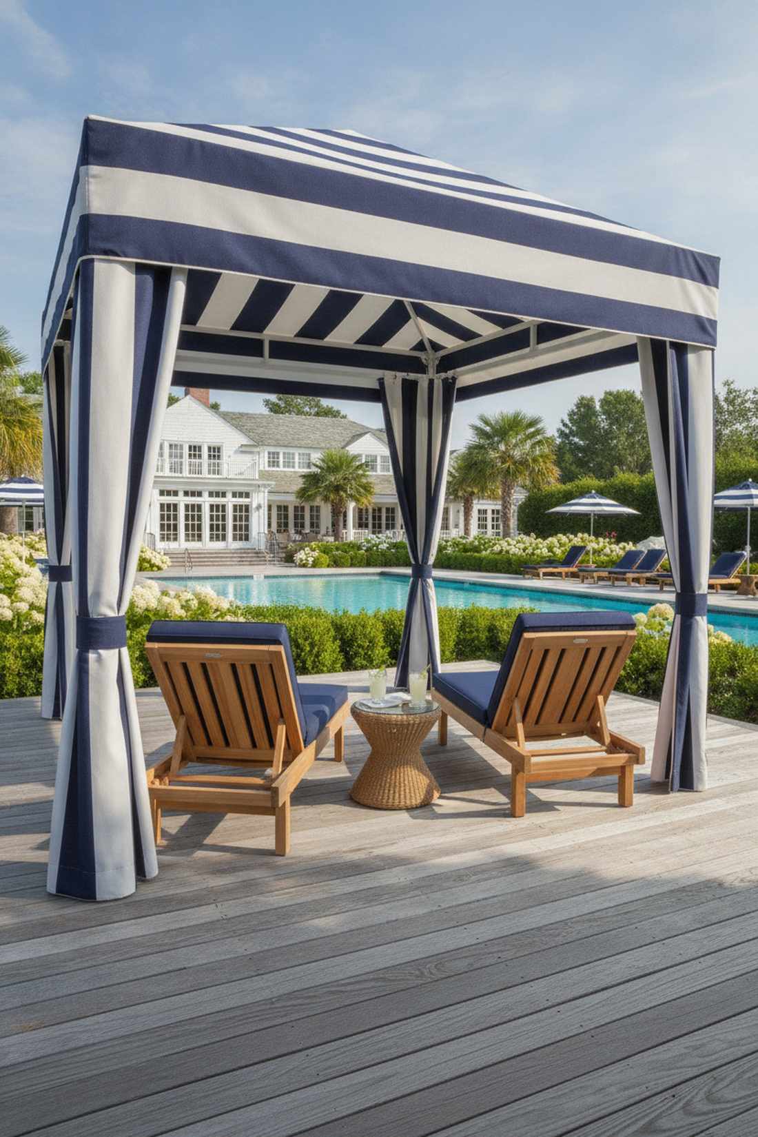 striped canopy classic design
