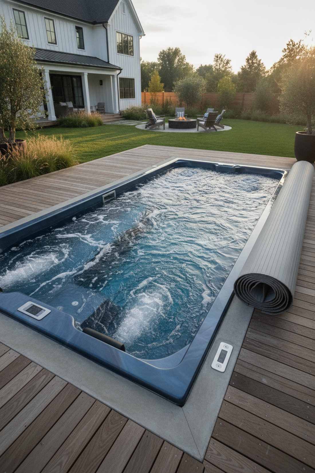 swim spa with resistance jets