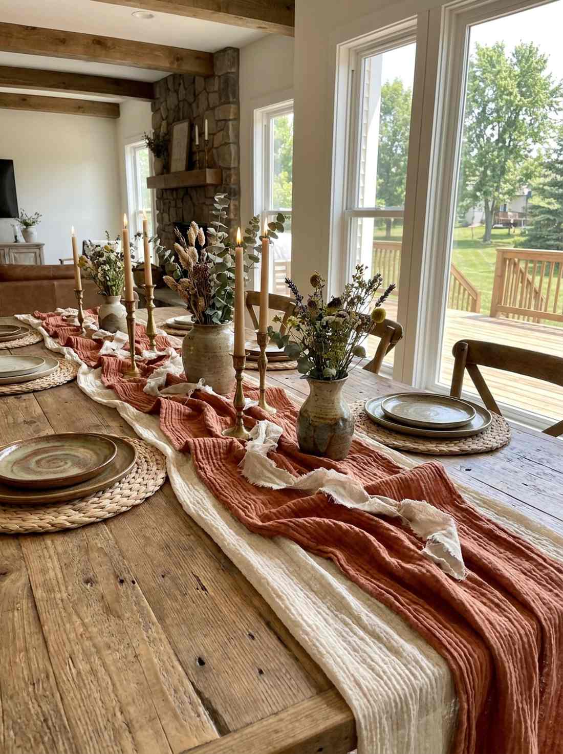 textile table runner combinations