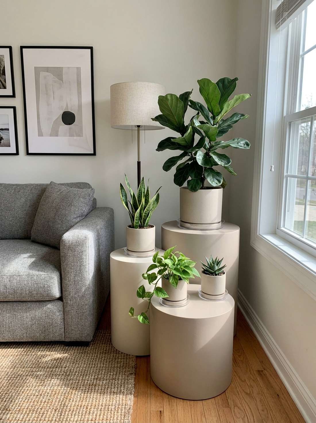 tiered corner pedestal tower