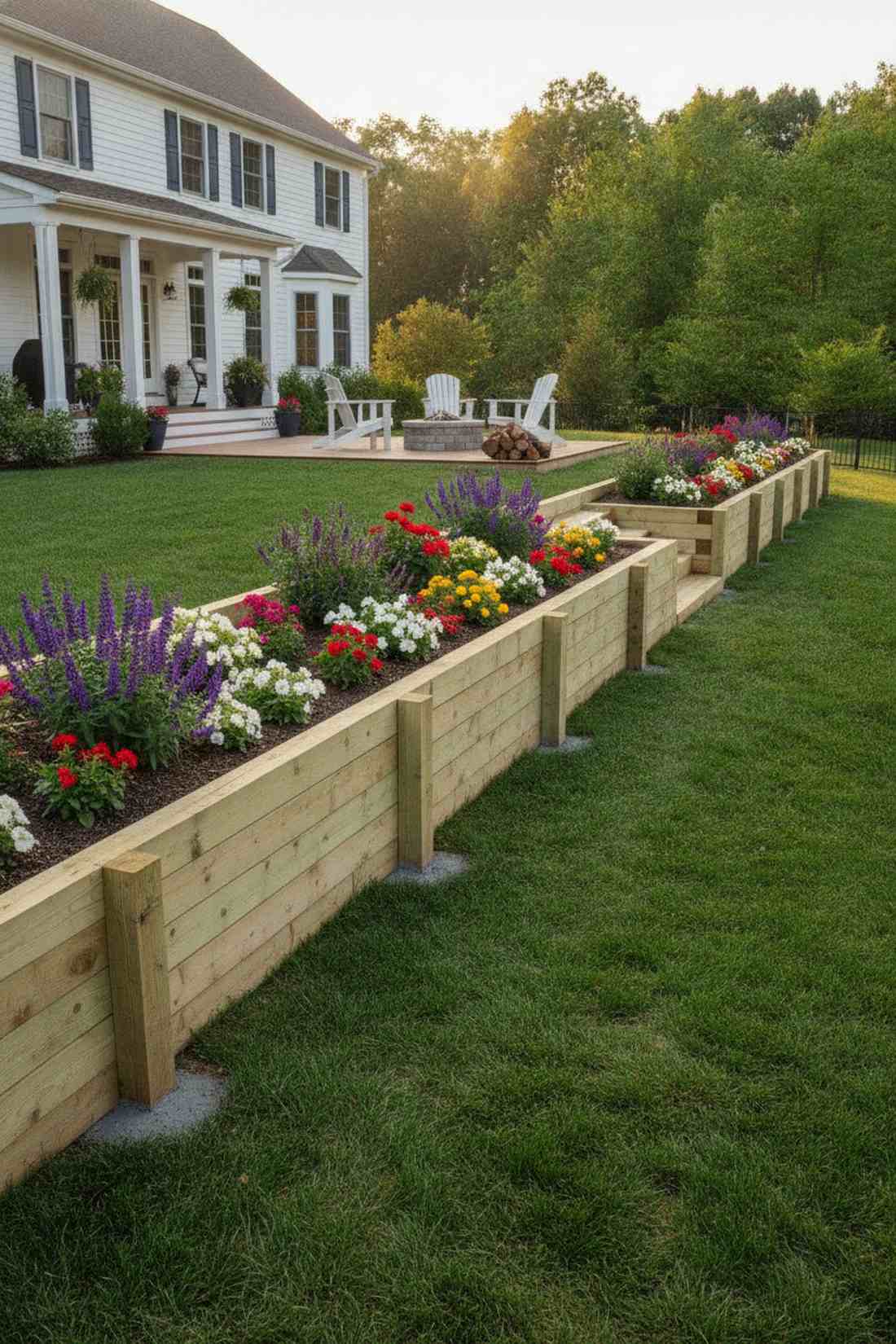treated pine post and board