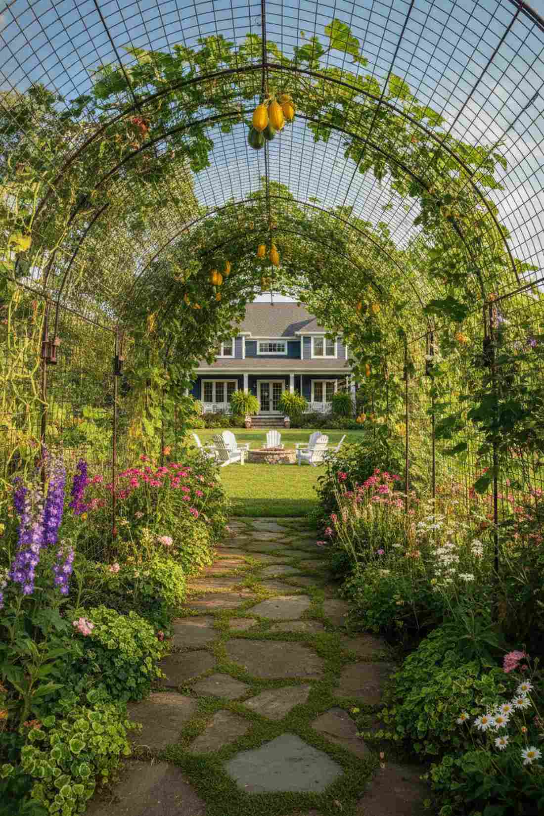 trellis arch corridor
