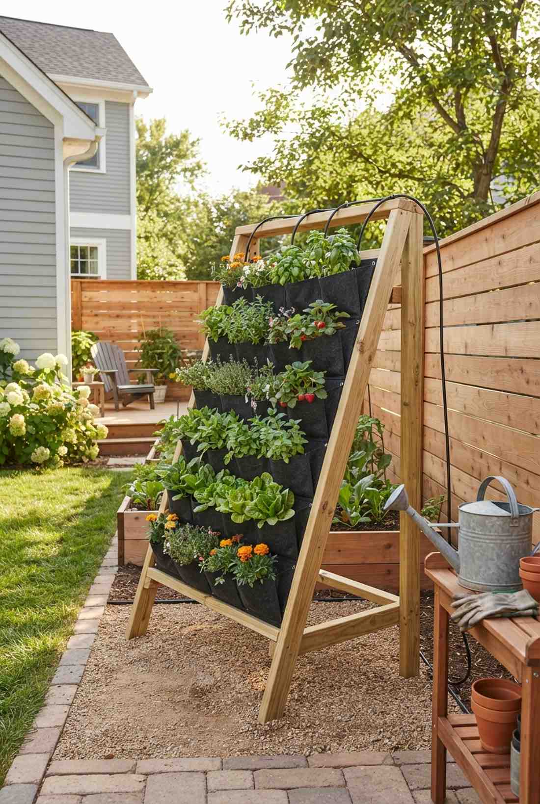 a frame vertical pocket bed
