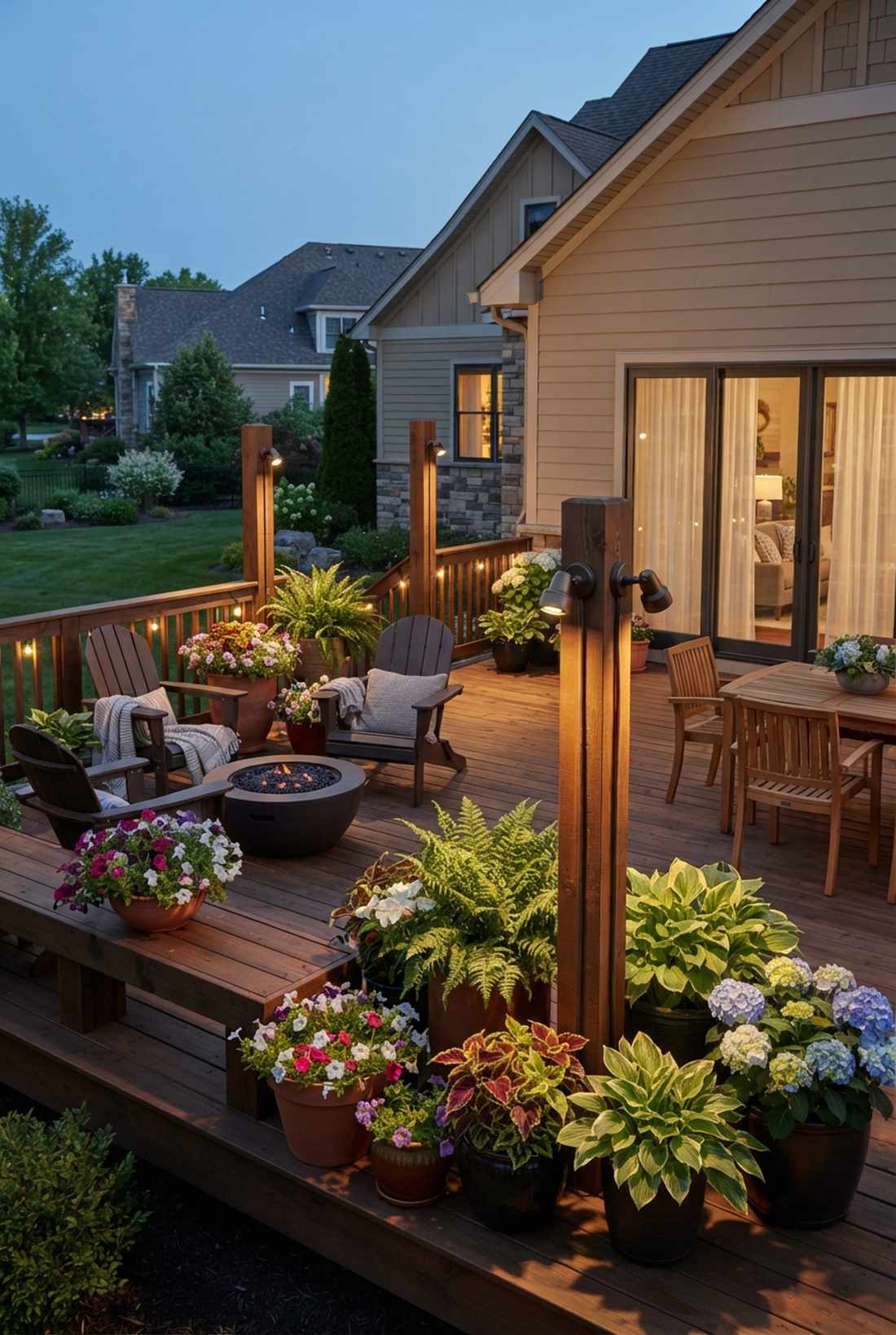 adjustable downlights for container gardens