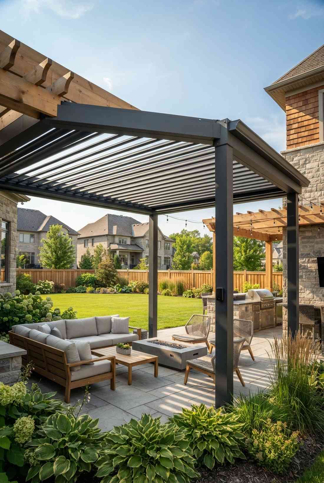 aluminum louvered roof system
