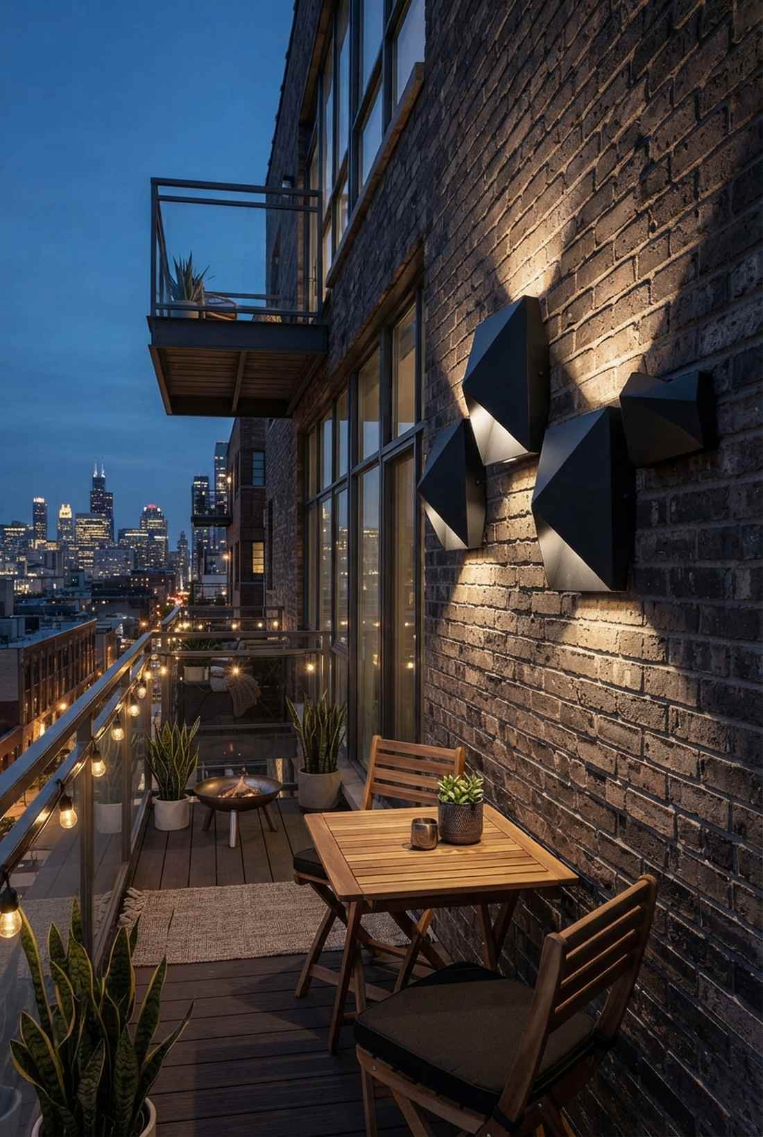 angular geometric sconce