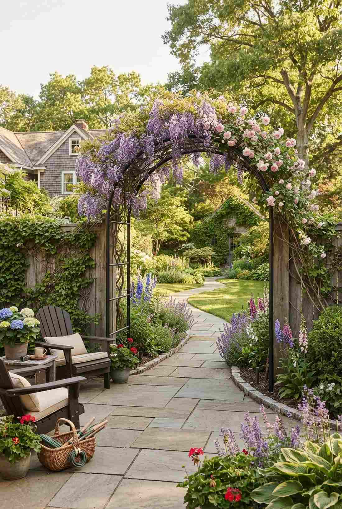 arched trellis gateways