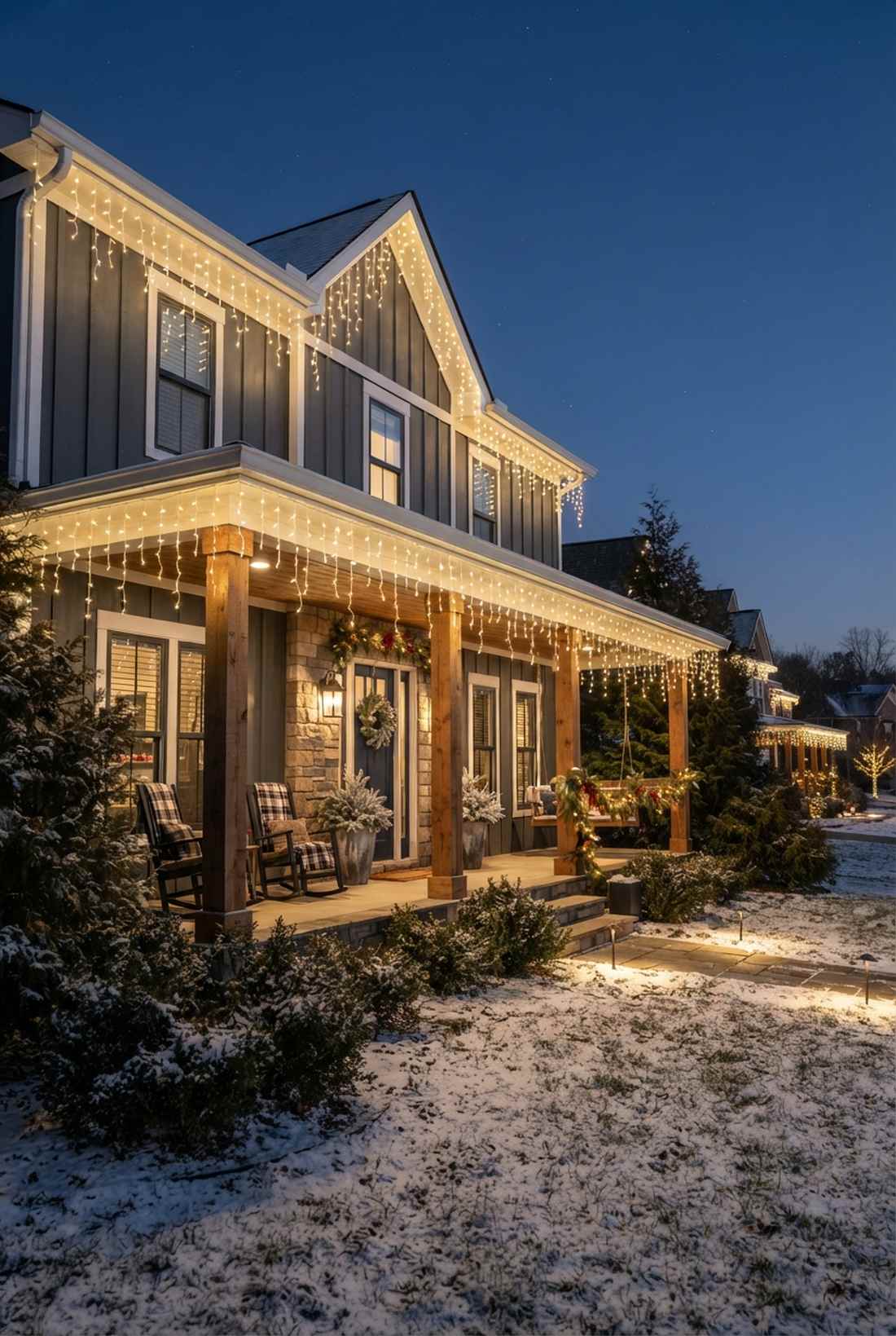 cascading icicle light effect