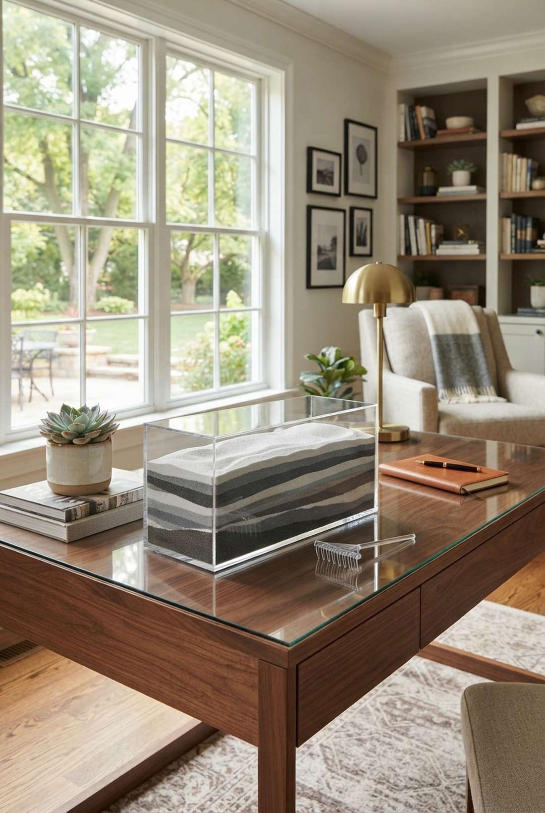 clear acrylic layered garden