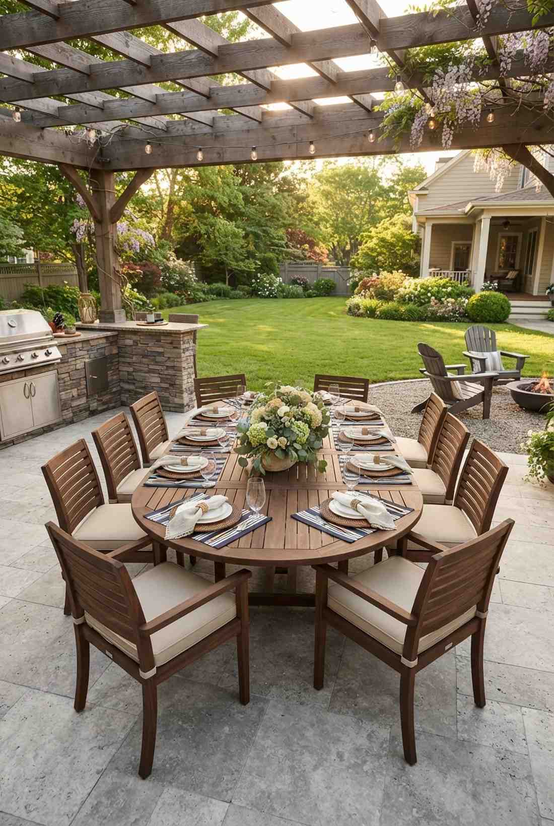 eleven piece extendable dining collection