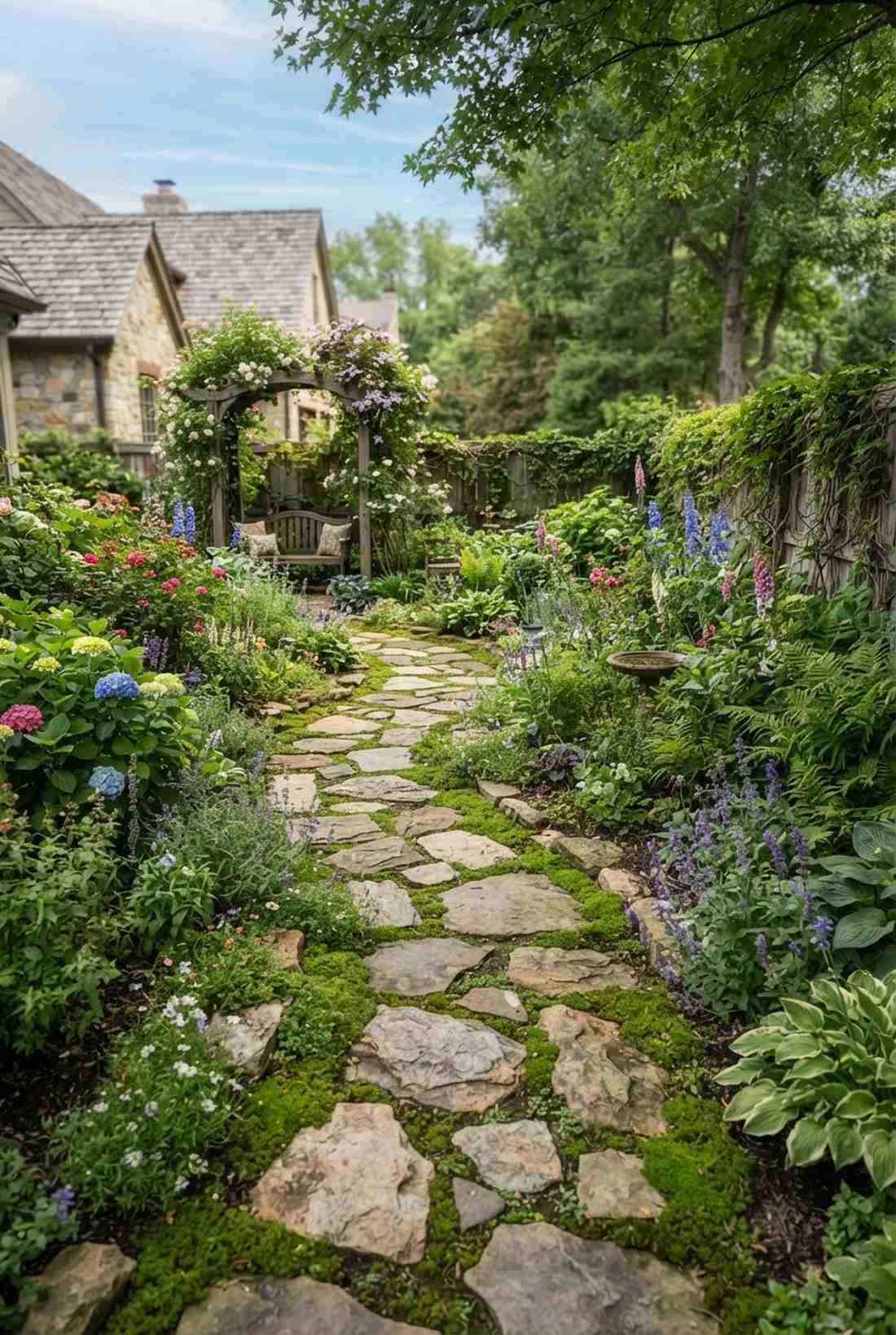 fieldstone meandering path