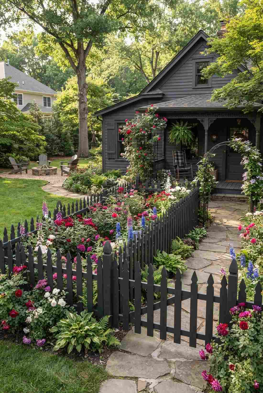 gothic pointed picket fence