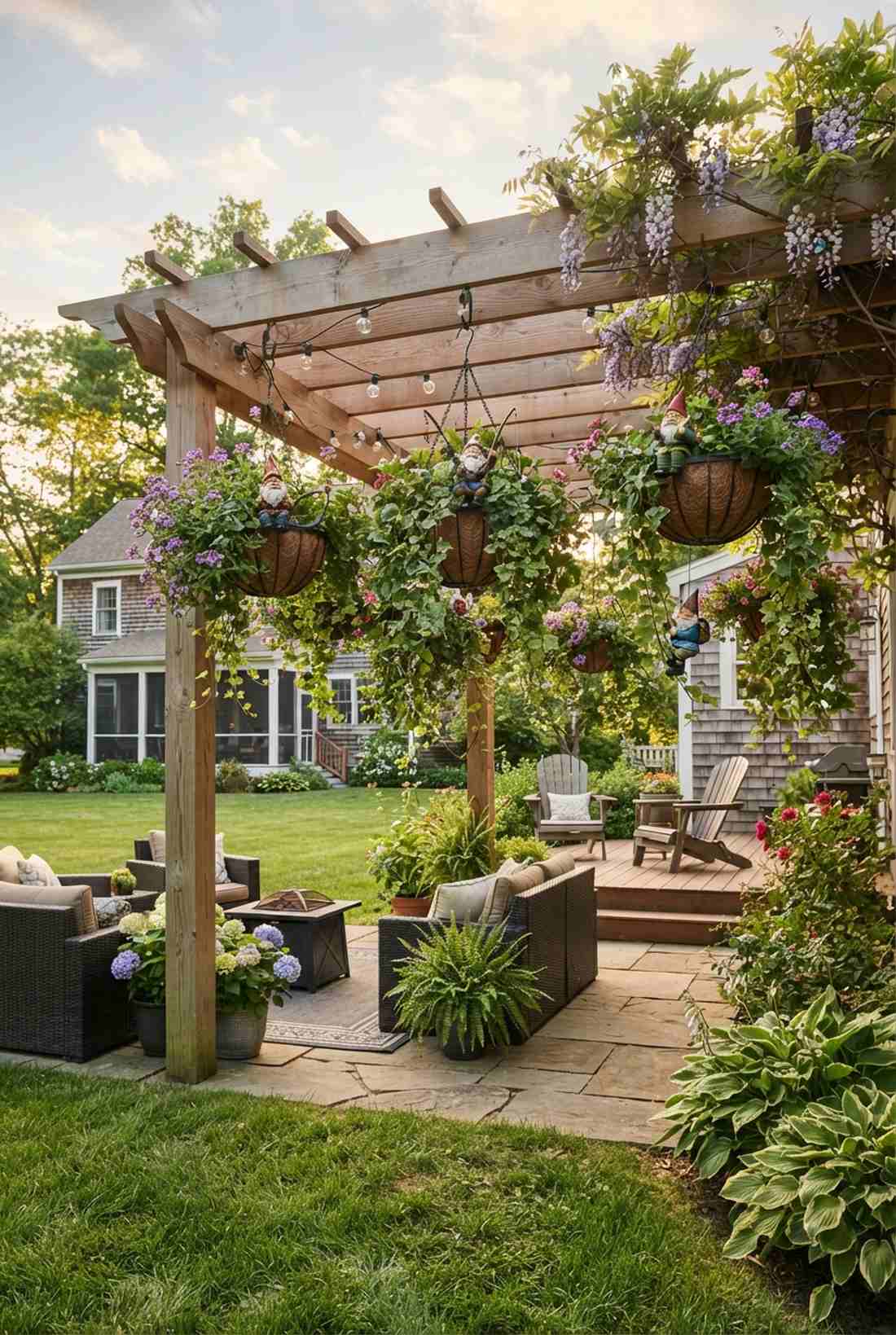 hanging basket gnome perches