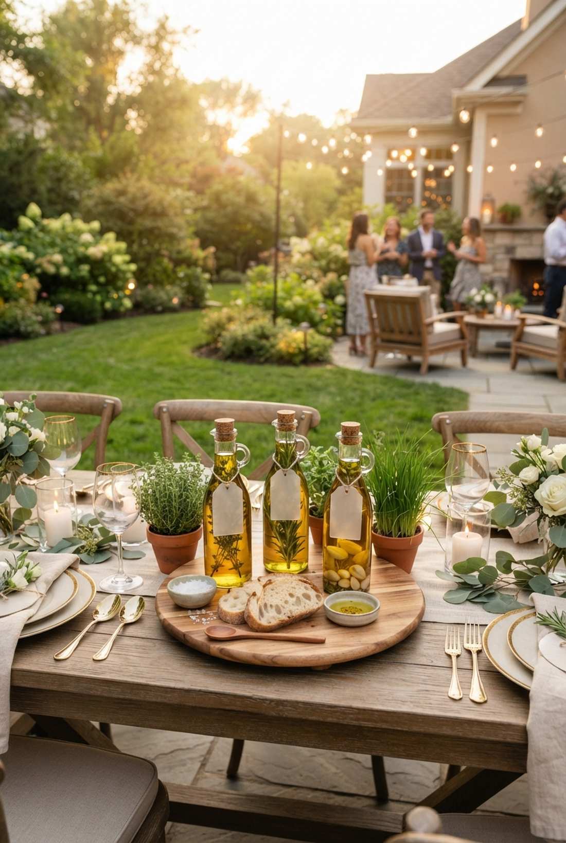 herb infused olive oil displays