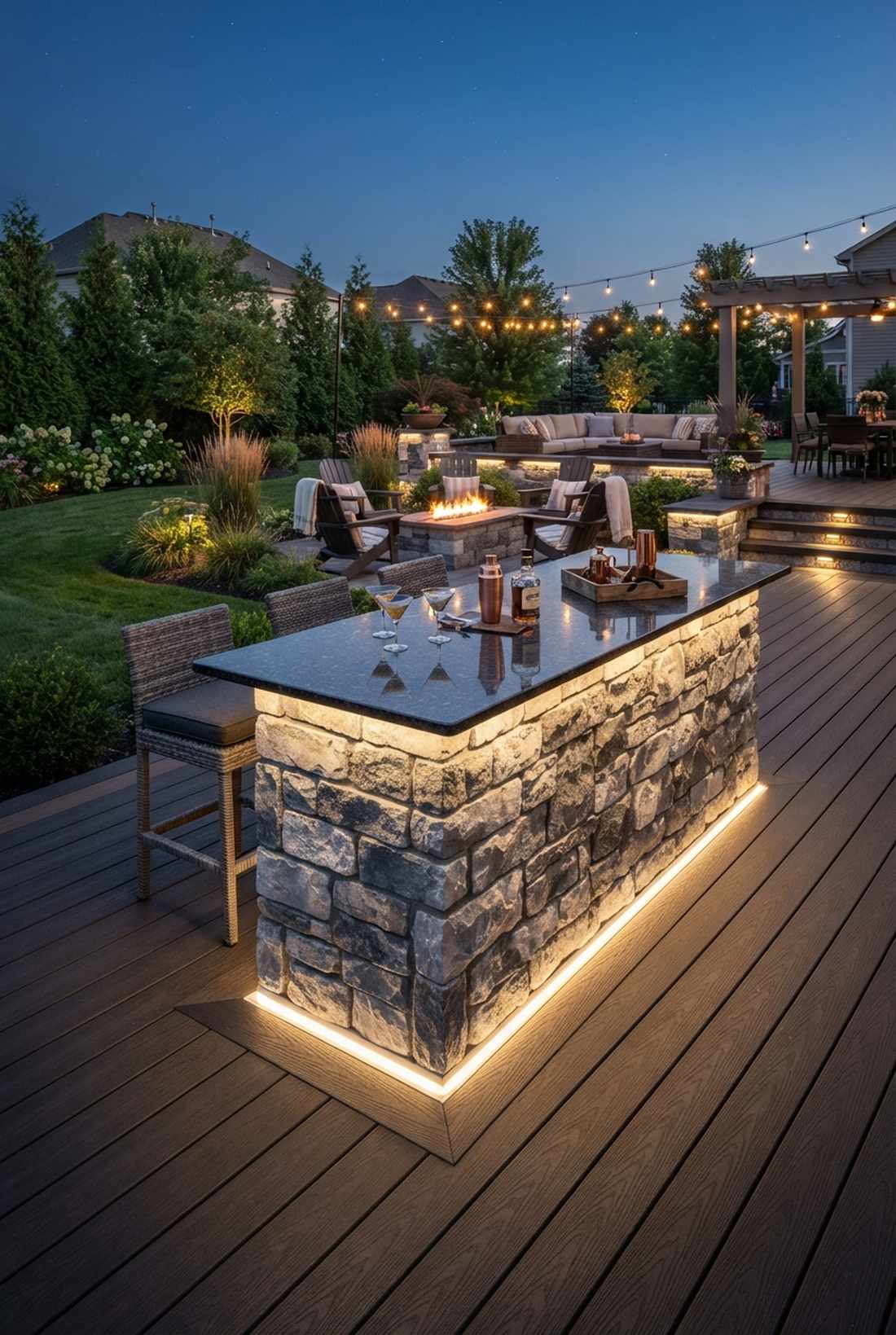 illuminated bar base
