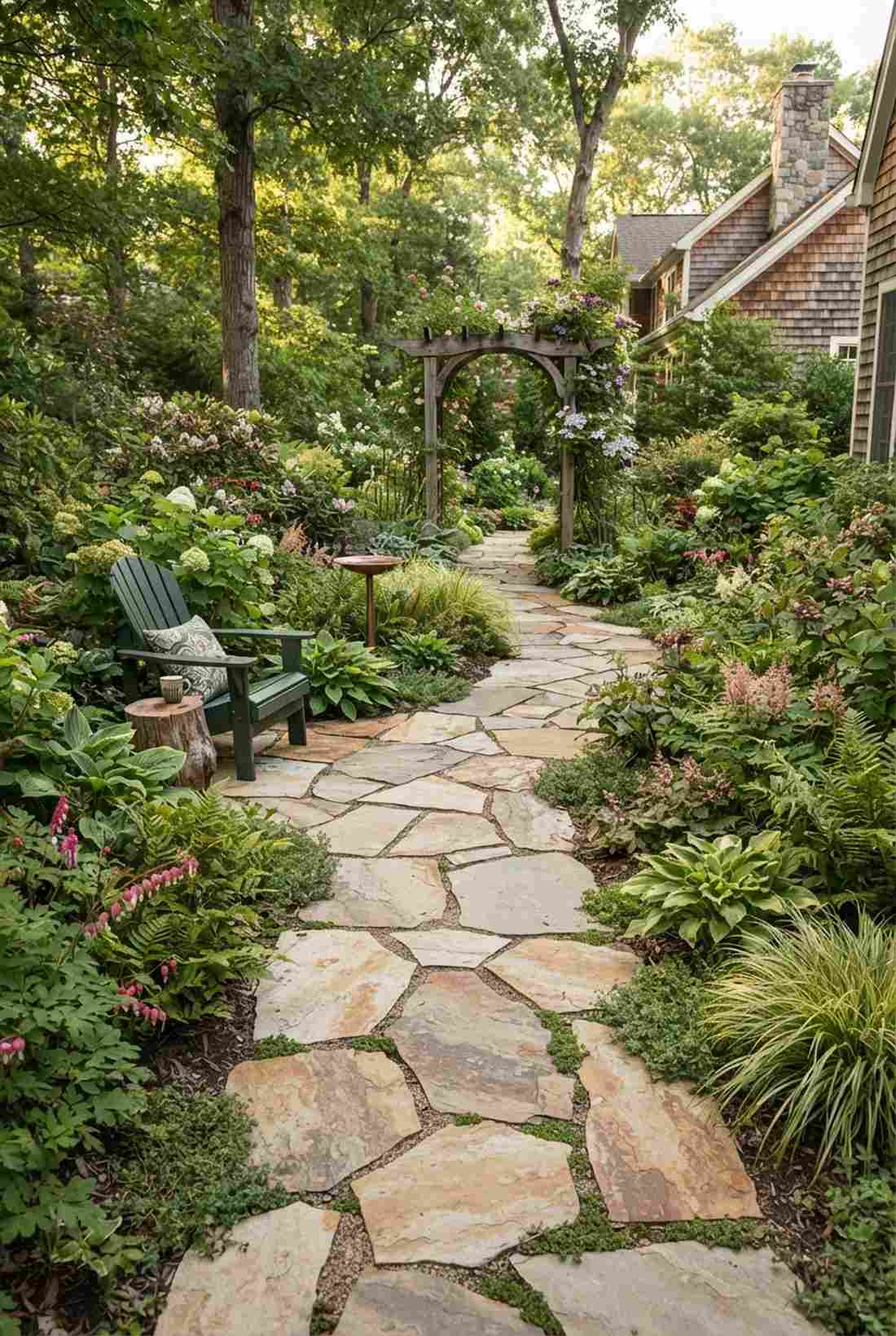 irregular flagstone mosaic